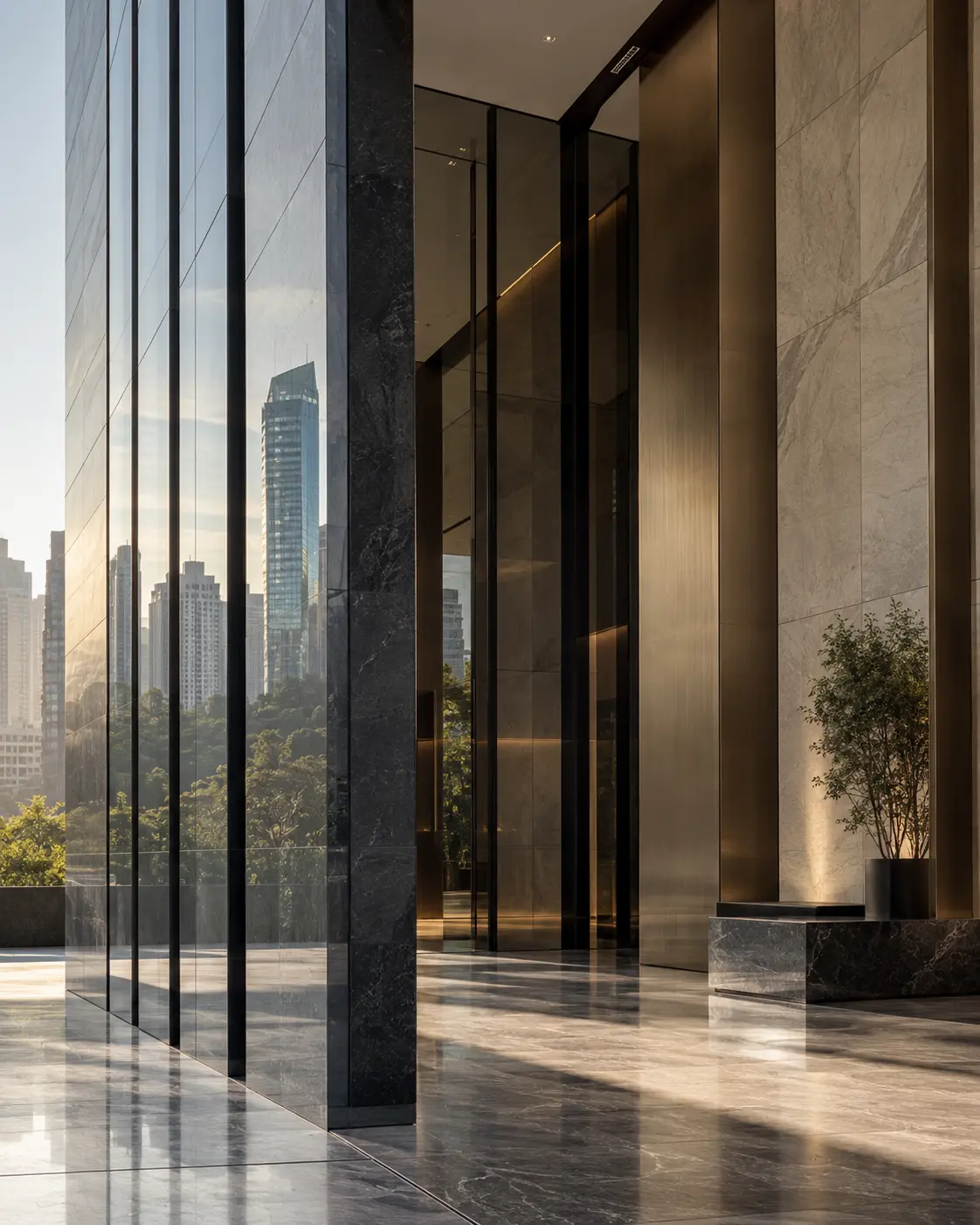 Arquitetura contemporânea de distrito financeiro